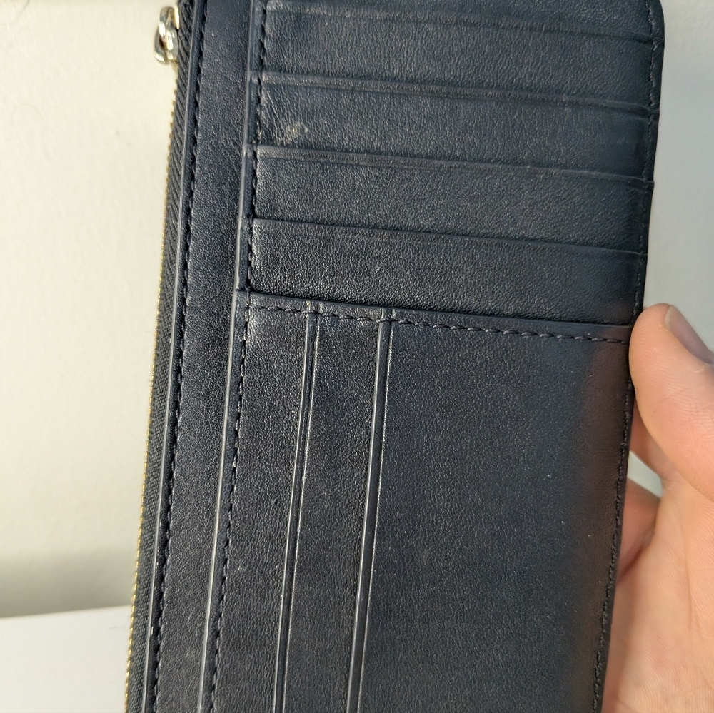 Kate Spade Natalia Large Slim Card Holder Black Quilted Leather - Picture 4 of 6